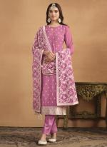 Faux Georgette Light Pink Eid Wear Embroidery Work Salwar Suit